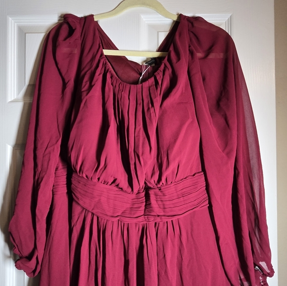 New! Ever Pretty Raccolta Carta Evening Gown Bridesmaid Dress Burgundy Size 24US - Picture 2 of 15